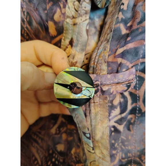 Frivolous La Blend 1X Women's Vest, Art to Wear Lagenlook, Handmade Rayon - Picture 3 of 11